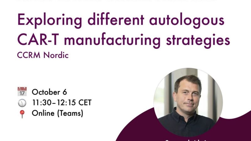 A poster for the webinar with a portrait of Samuel Alsén.